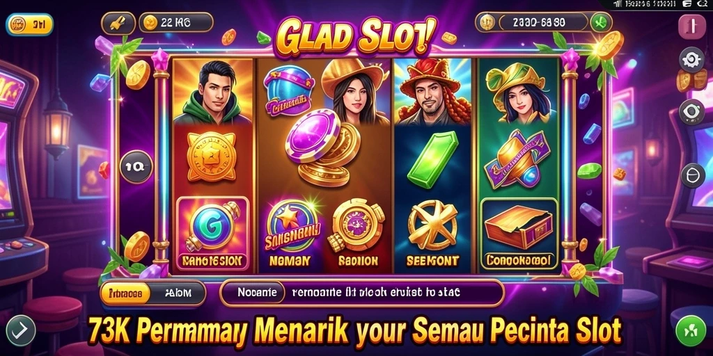Tampilan layar permainan Slot yang seru dan penuh warna.