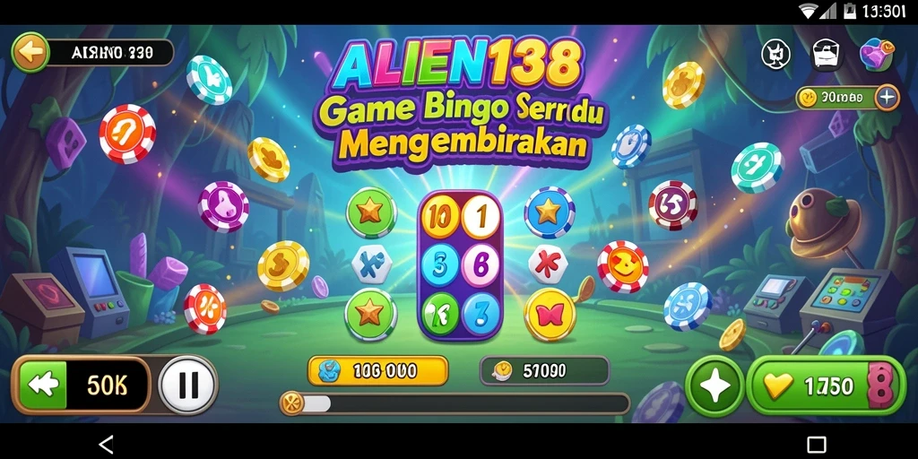 Screenshot gameplay Bingo yang seru dan penuh warna.