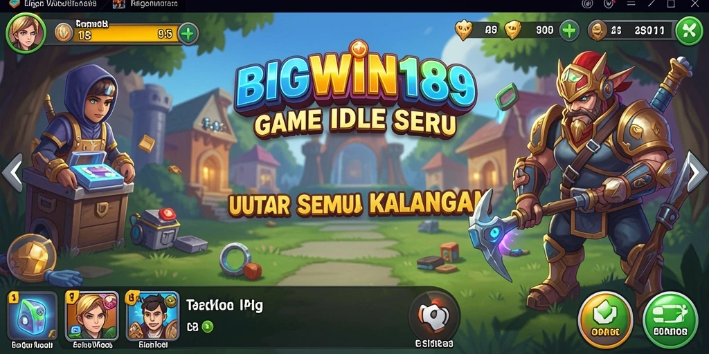 Tampilan screenshot utama BIGWIN189 menunjukkan keseruan gameplay Idle.