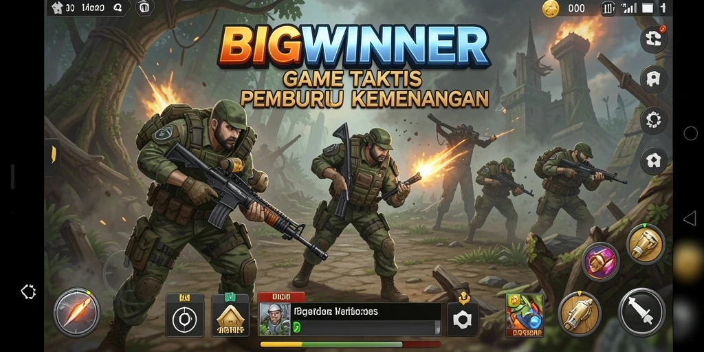 Tampilan menarik dari gameplay BIGWINNER di arena pertempuran.