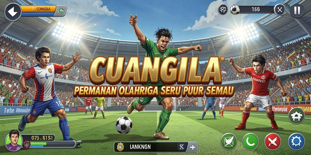 Tampilan seru dari gameplay CUANGILA yang penuh aksi olahraga.