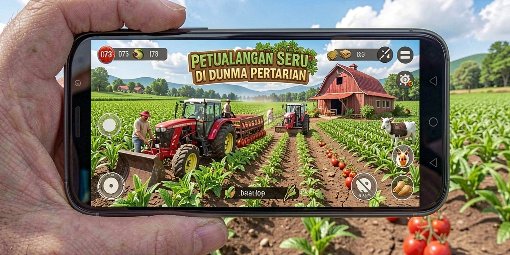 Tampilan menawan dari D73 menampilkan petualangan pertanian yang seru.
