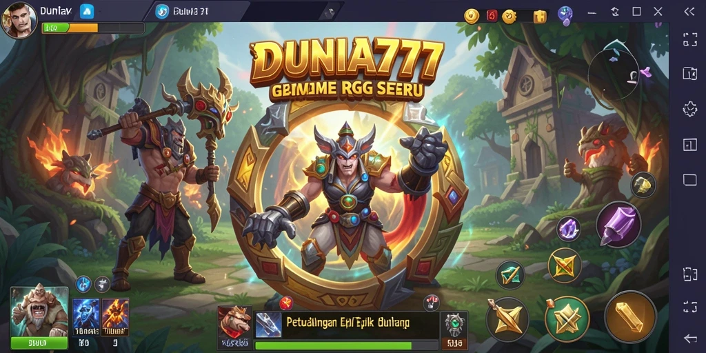 Tampilan gameplay RPG DUNIA777 yang seru dan mendebarkan.