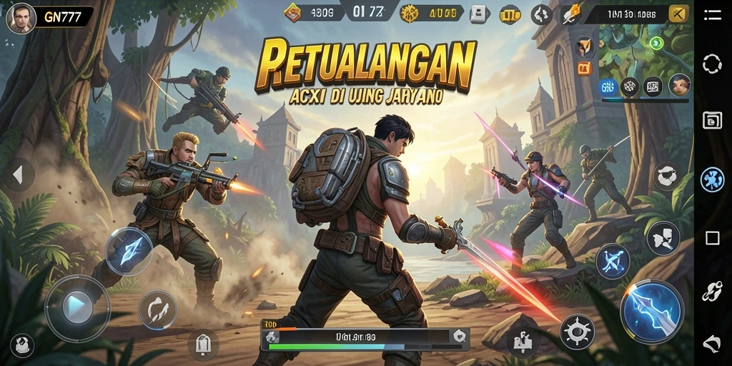 Tangkapan layar gameplay GN777 menunjukkan aksi penuh ketegangan.
