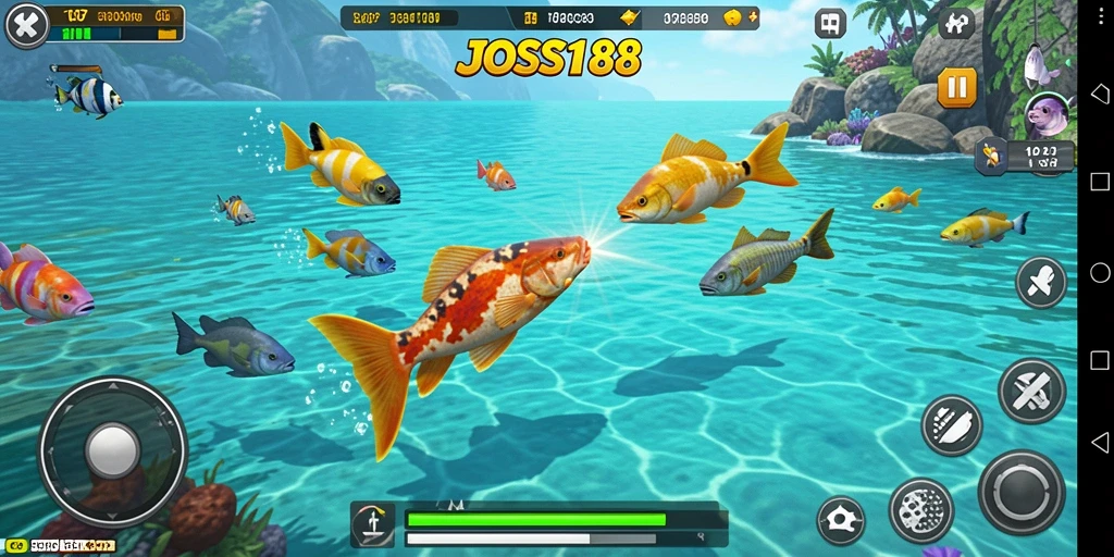 Screenshot JOSS188 menampilkan aksi seru dalam permainan Tembak Ikan.
