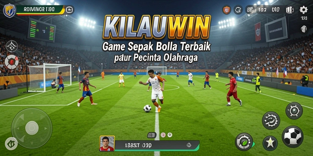 Tampilan gameplay menarik di KILAUWIN dengan aksi sepak bola seru.
