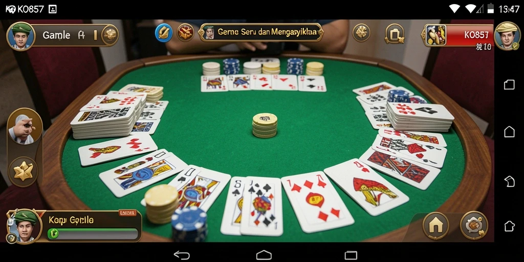 Tampilan gameplay Gaple yang seru dan interaktif di KO857.