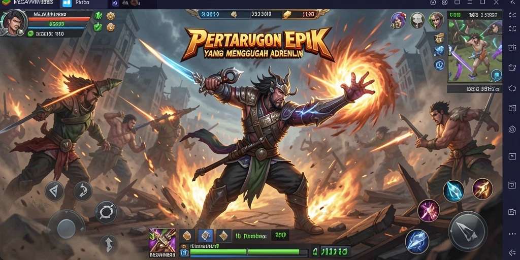 Gameplay Fighting MEGAWIN888 dengan pertarungan seru dan karakter menawan.