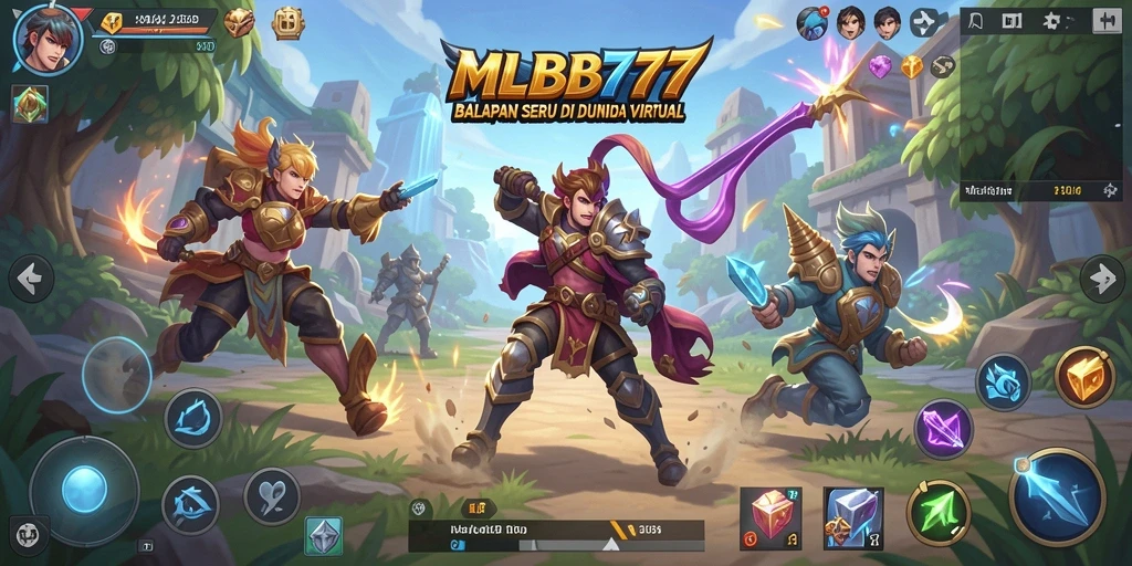 Tangkapan layar game MLBB777 menampilkan aksi balapan yang menegangkan.