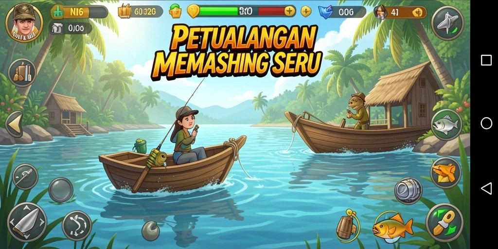 Menampilkan gameplay seru dalam memancing di N06.