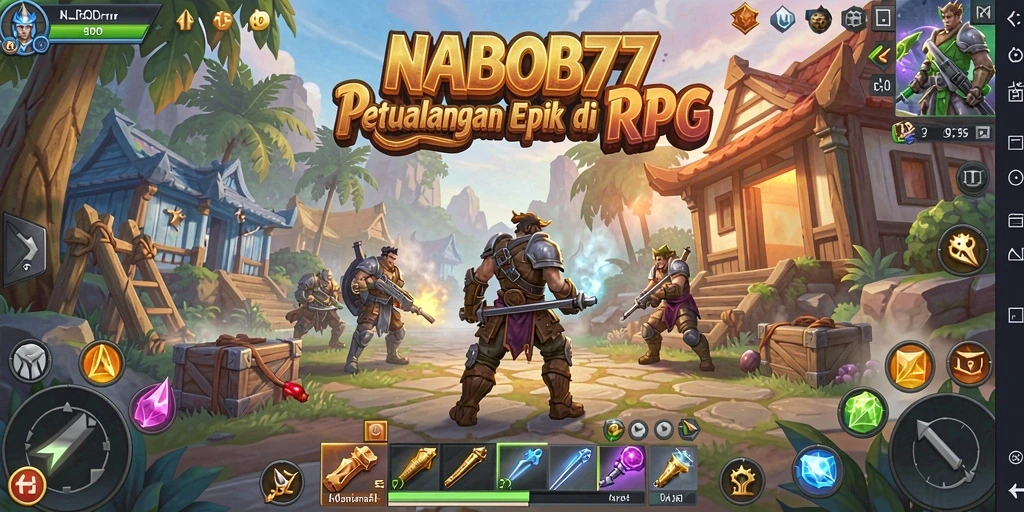 Tampilan gameplay NABOB77 yang epik dan penuh aksi di dunia RPG.