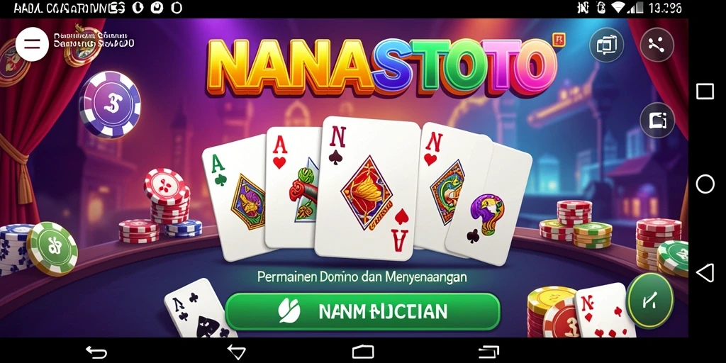 Screenshot utama NANASTOTO menampilkan gameplay Domino yang seru dan menarik.