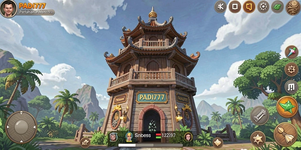 Screenshot PADI777 menampilkan aksi seru dalam permainan Tower Defense.
