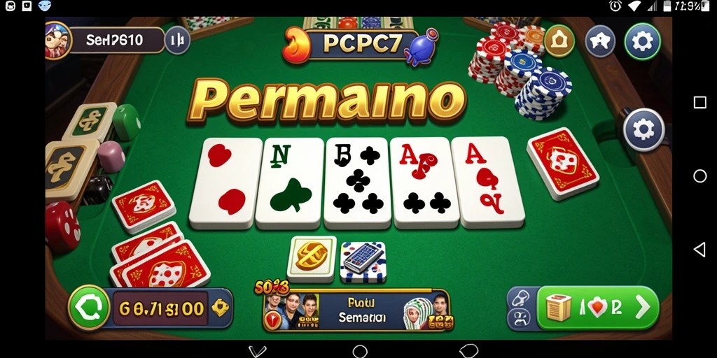 Screenshot utama PCPC7 menampilkan gameplay Domino yang menarik.