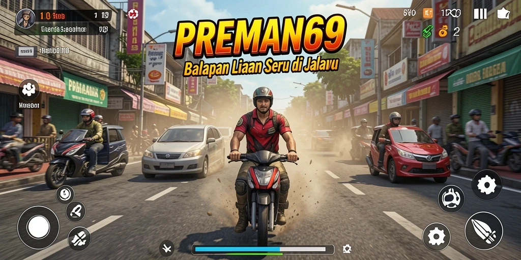 Menampilkan gameplay seru balapan di jalanan dengan berbagai mobil.