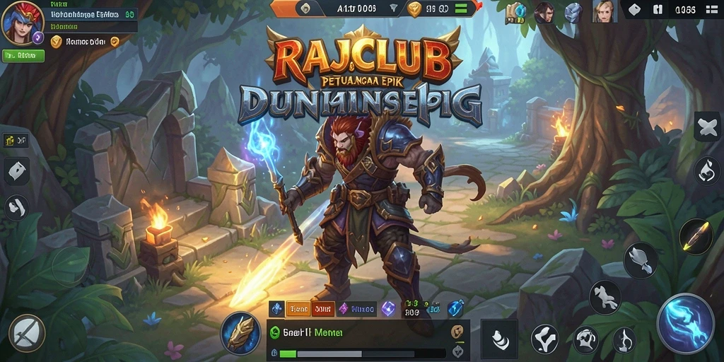 Screenshot utama RAJACLUB menampilkan aksi seru dalam gameplay MMORPG.