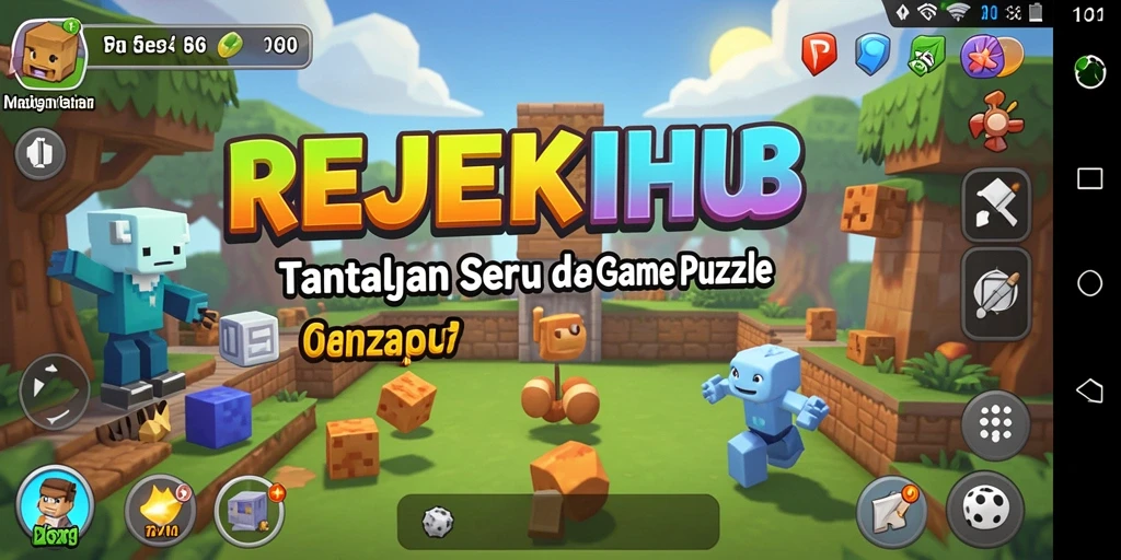 Tampilan gameplay seru dalam REJEKIHUB dengan berbagai puzzle menantang.