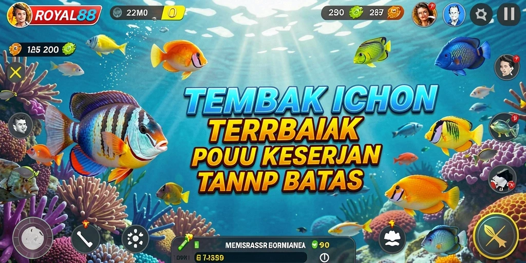 Tangkapan layar gameplay seru ROYAL88 saat menembak ikan.