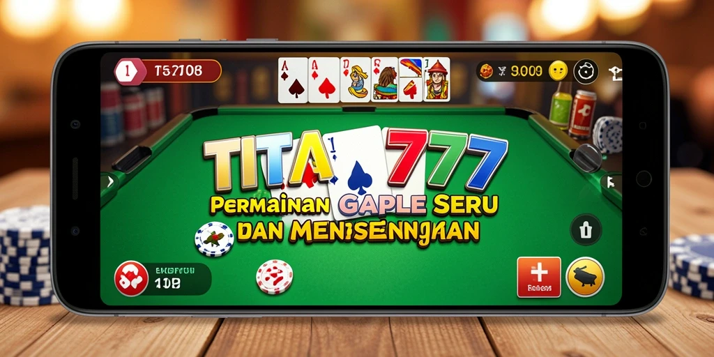 Screenshot gameplay TITAN777 menampilkan suasana seru bermain Gaple.