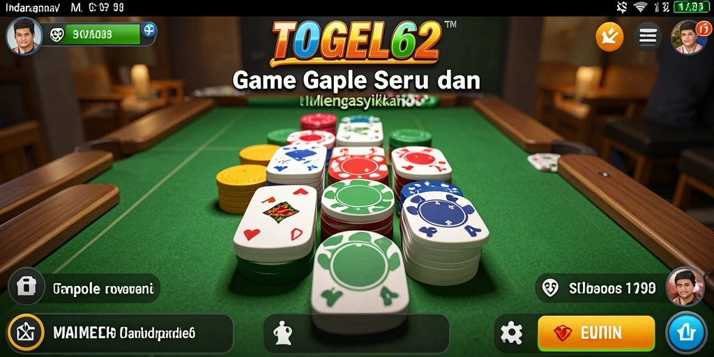 Gameplay seru TOGEL62 saat bermain Gaple bersama teman.