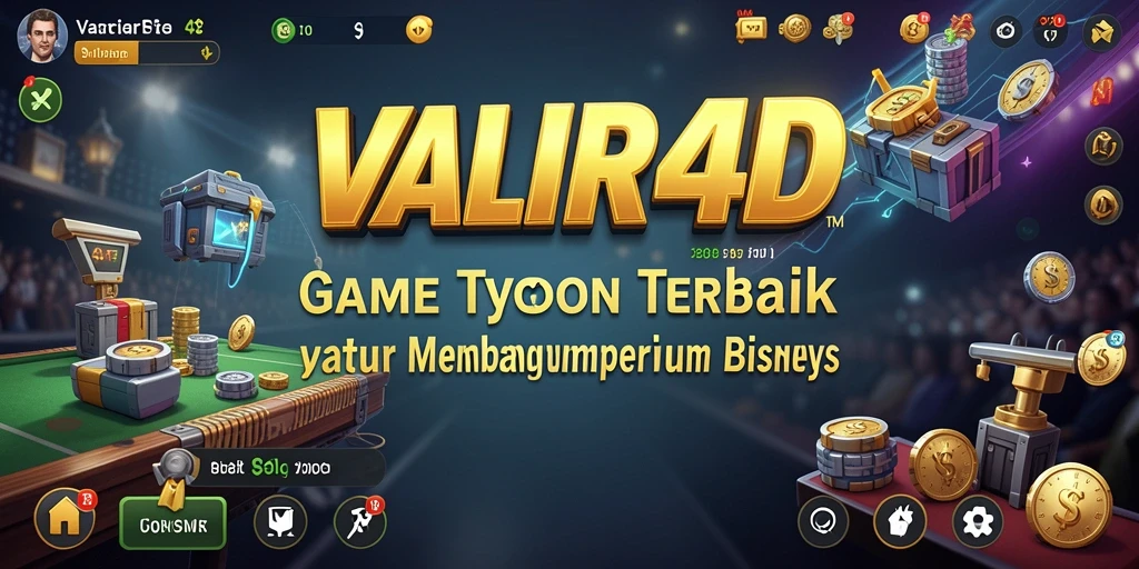 Tampilan menarik dari gameplay Tycoon VALIR4D yang menunjukkan manajemen bisnis.