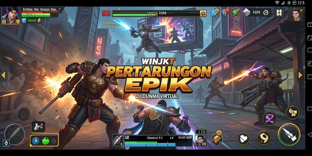 Gameplay mendebarkan dalam WINJKT yang penuh aksi.