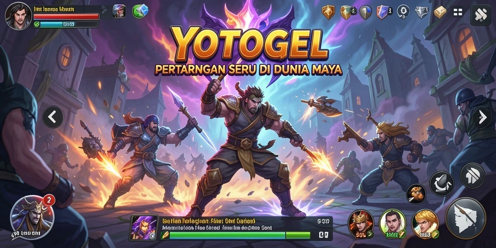 Tampilan epik serangan karakter dalam YOTOGEL.