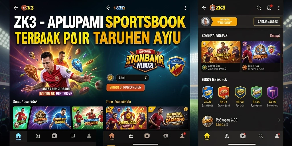 Tampilan antarmuka pengguna ZK3 saat bermain sportsbook.